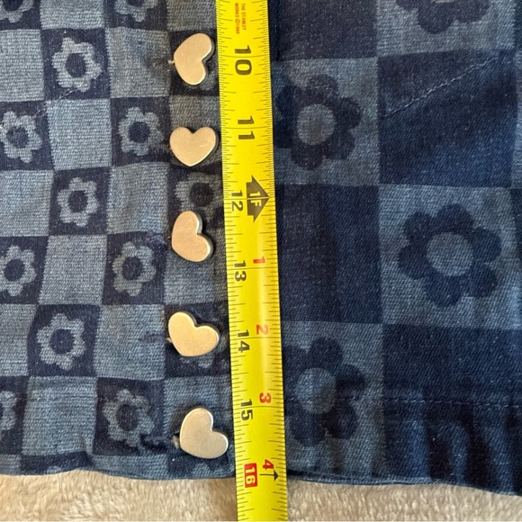 Jaded London Skinny Flare Retro Checkerboard Jeans Size 26 And Denim Top Size 4 - Picture 15 of 16